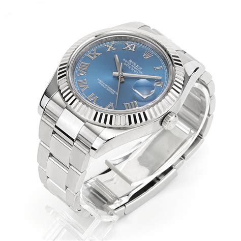 rolex datejust ii light blue dial